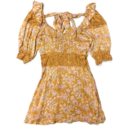 Yellow Dress Casual Short By Free People, Size: S