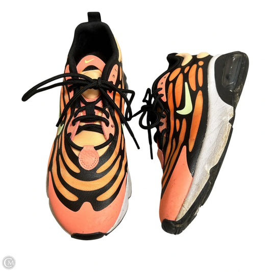 Shoes Sneakers By Nike In Black & Orange, Size: 7.5