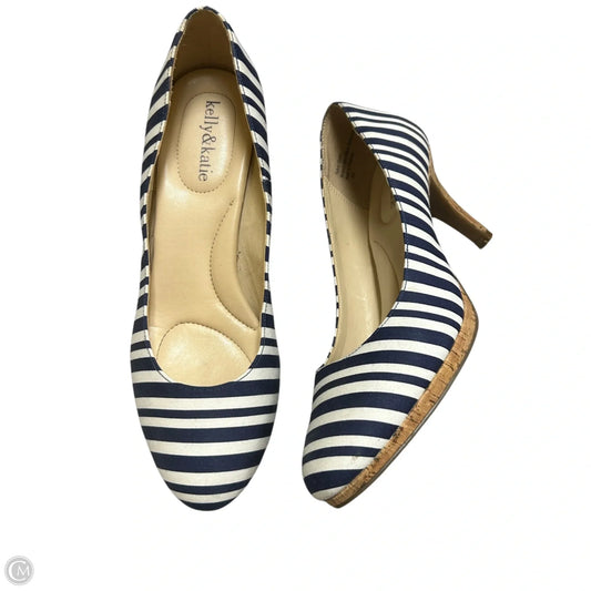 Shoes Heels Kitten By Kelly And Katie In Striped Pattern, Size: 9.5