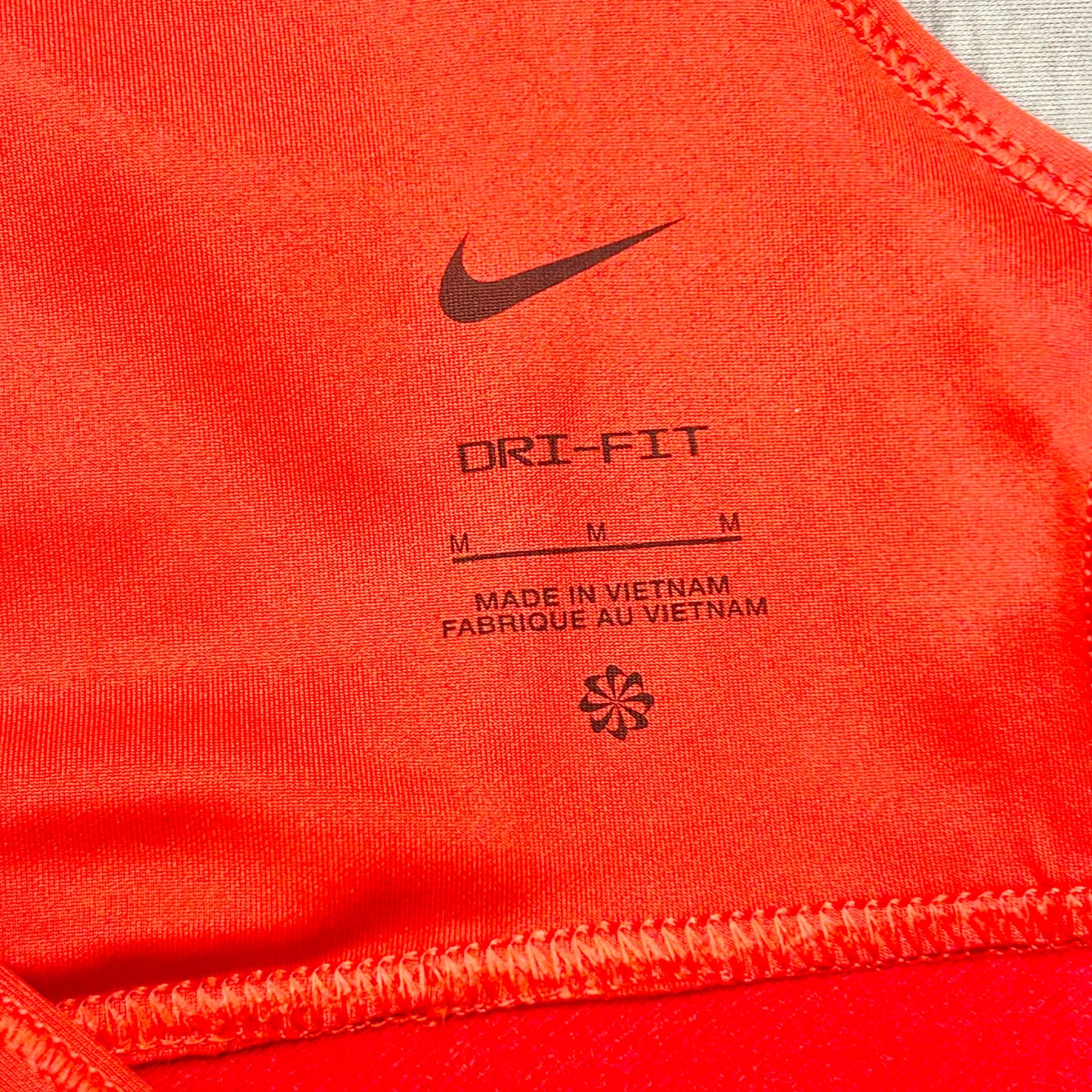 Athletic Bra By Nike Apparel In Orange & Red, Size: M