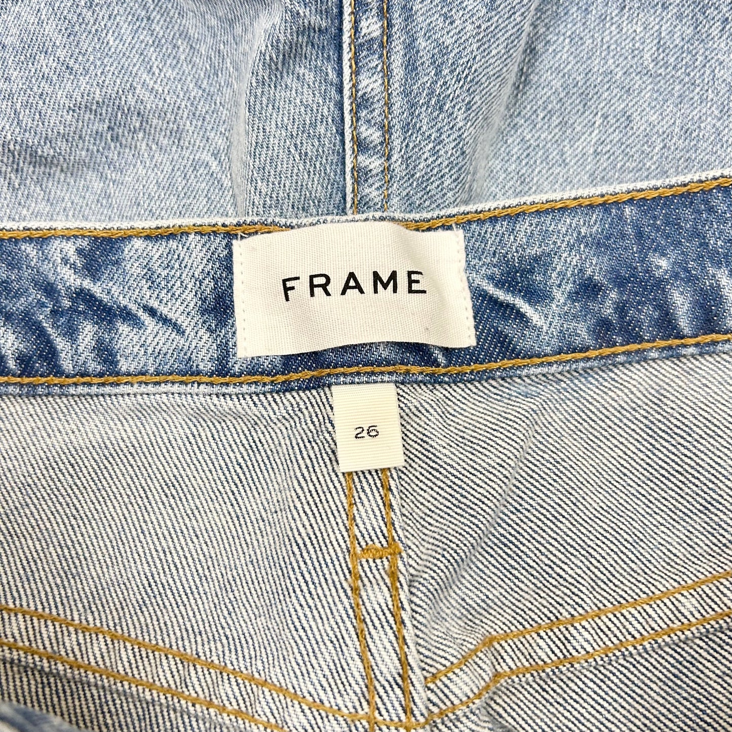 Jeans Straight By Frame In Blue Denim, Size: 2