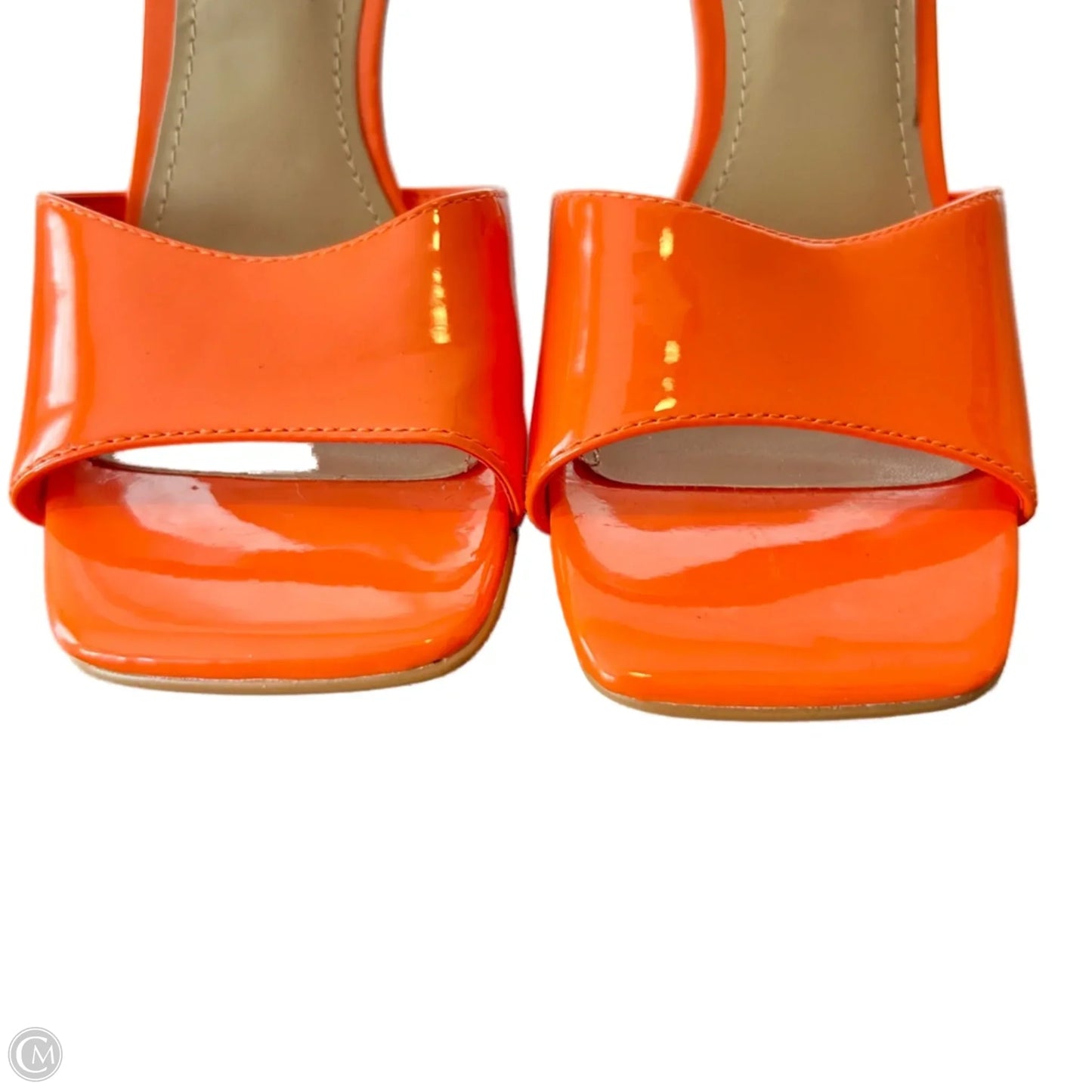 Sandals Heels Kitten By Steve Madden In Orange, Size: 5.5