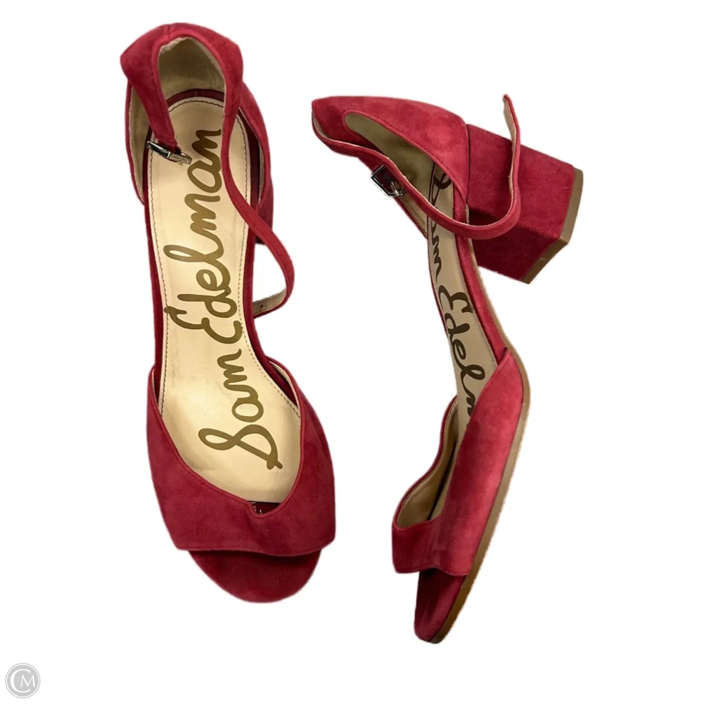 Sandals Heels Block By Sam Edelman In Red, Size: 9.5
