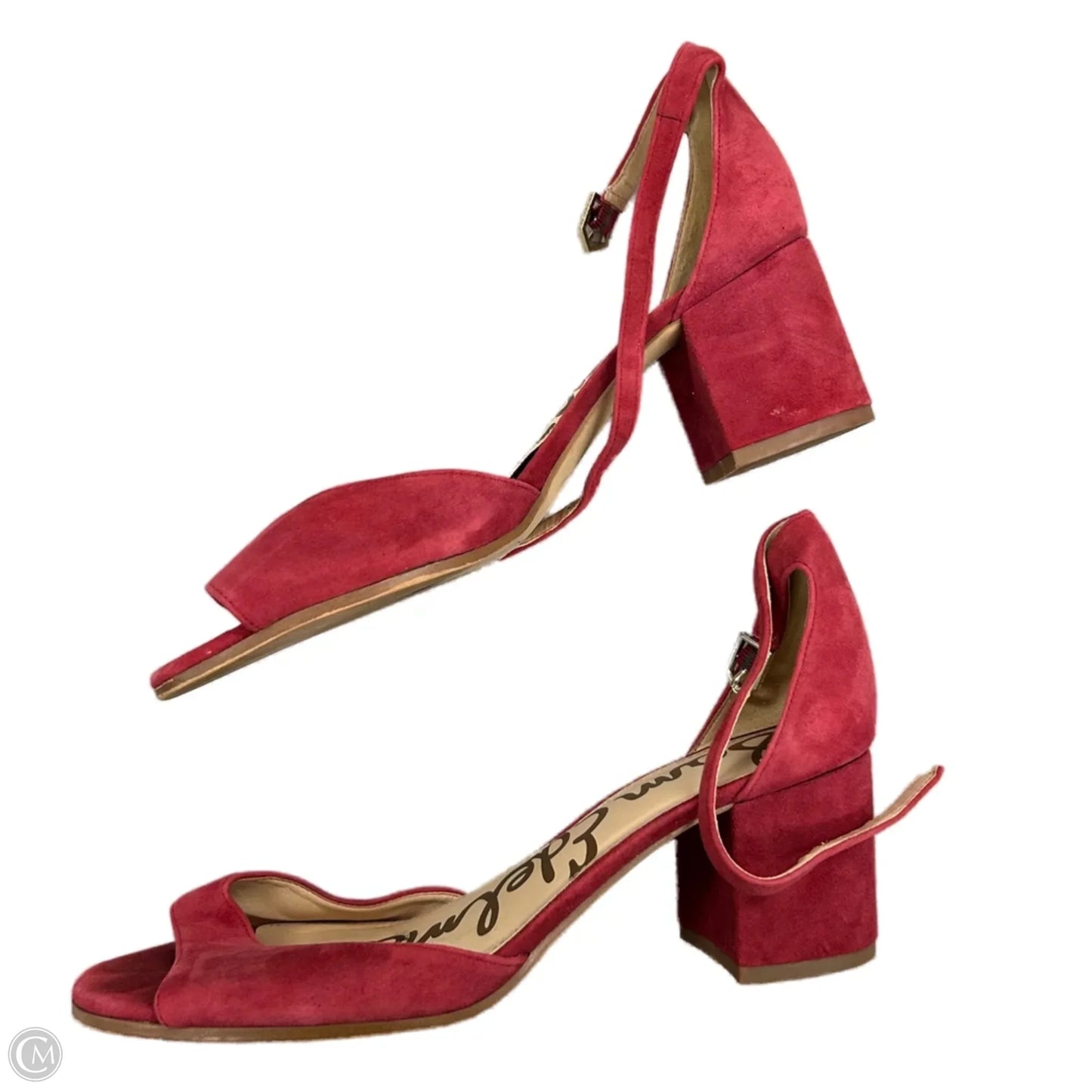 Sandals Heels Block By Sam Edelman In Red, Size: 9.5