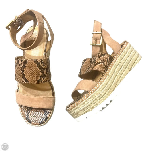 Sandals Heels Platform By Crown Vintage In Tan, Size: 6