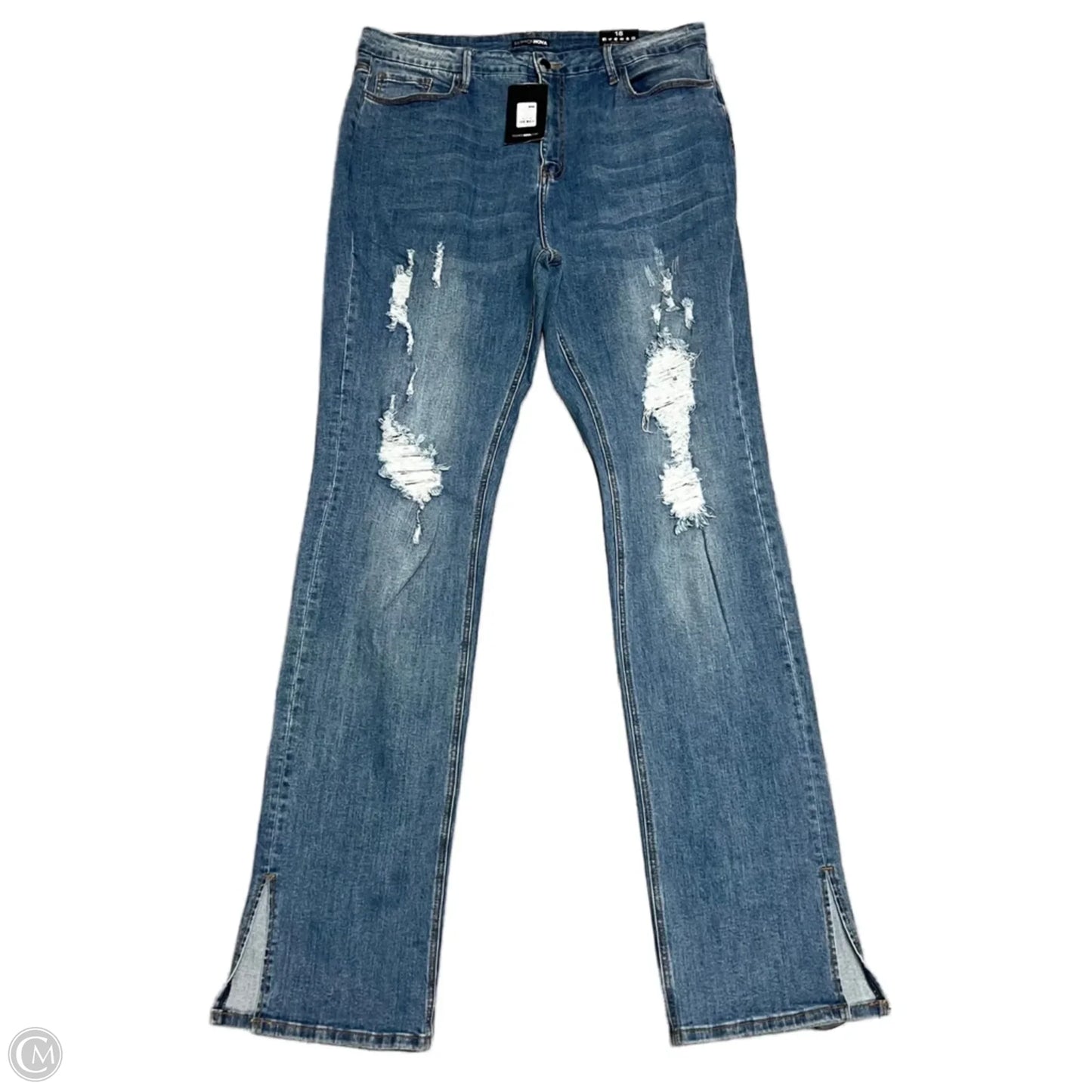 Jeans Skinny By Fashion Nova In Blue Denim, Size: 18