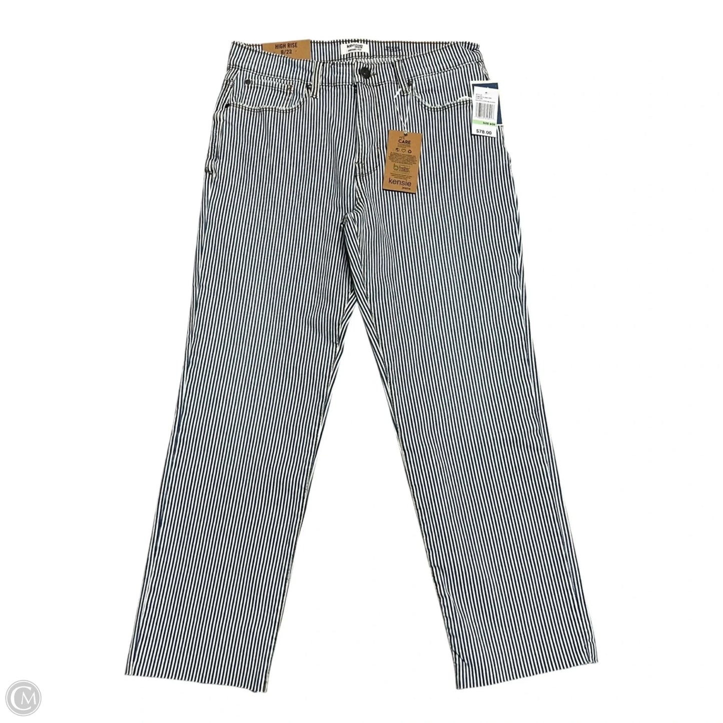 Jeans Straight By Kensie In Striped Pattern, Size: 8