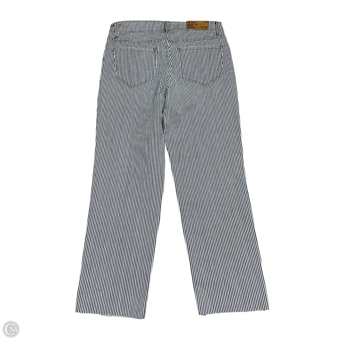 Jeans Straight By Kensie In Striped Pattern, Size: 8