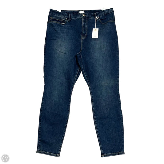 Jeans Skinny By Good American In Blue Denim, Size: 22