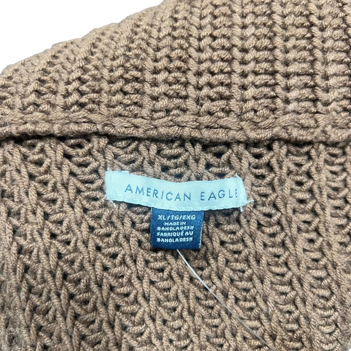 Sweatshirt Collar By American Eagle In Brown, Size: Xl