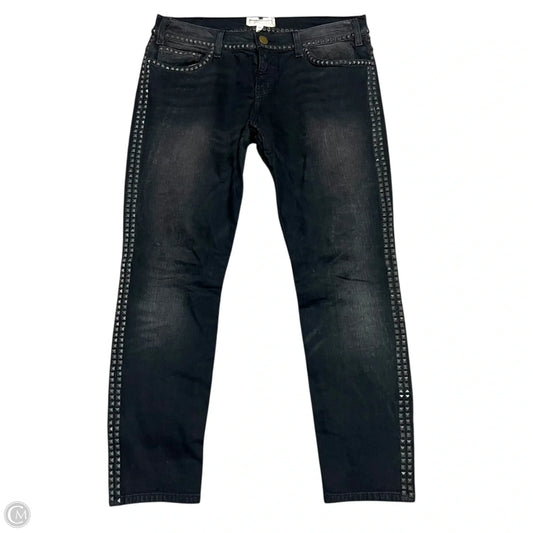 Jeans Straight By Current/elliott In Black Denim, Size: 8
