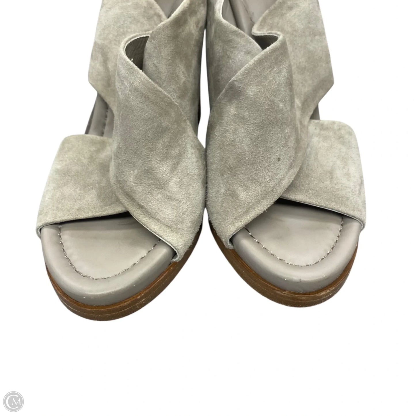Sandals Heels Block By Vince In Grey, Size: 8.5