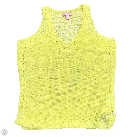 Top Sleeveless Designer By Lilly Pulitzer In Yellow, Size: M