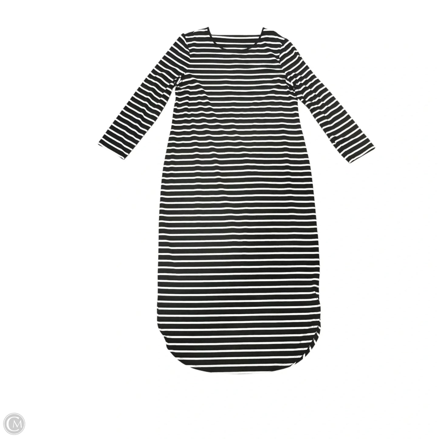Dress Casual Maxi By Chicos In Striped Pattern, Size: 8