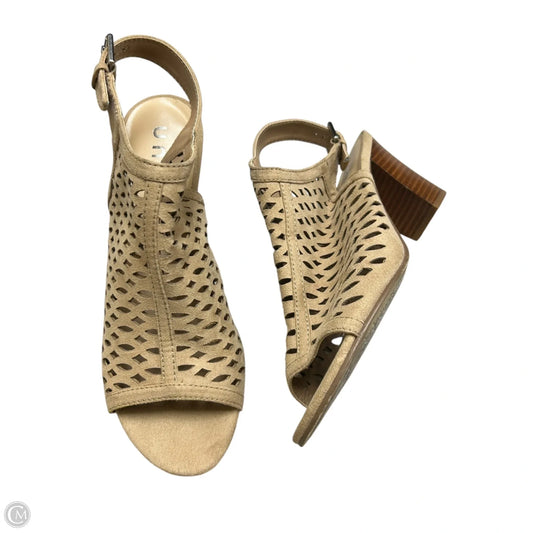 Sandals Heels Block By Unisa In Tan, Size: 10