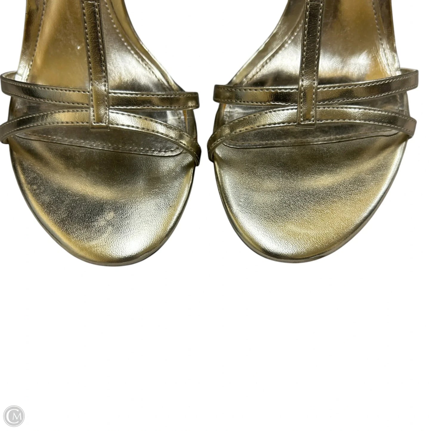 Sandals Heels Stiletto By Lauren By Ralph Lauren In Silver, Size: 7.5