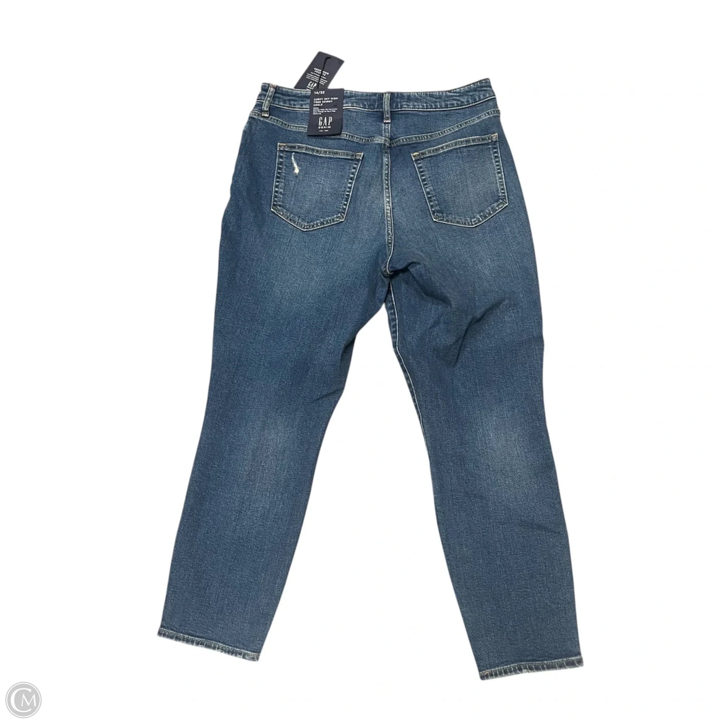 Jeans Skinny By Gap In Blue Denim, Size: 14