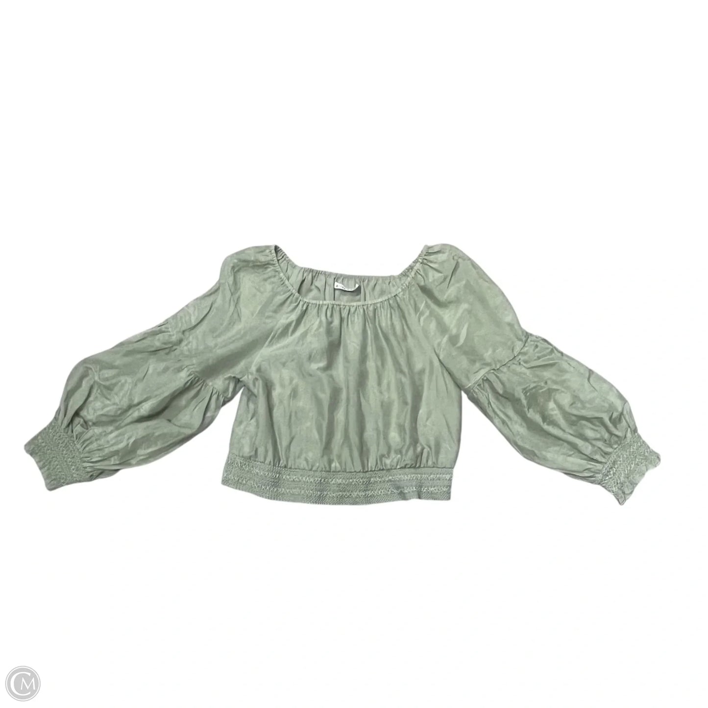 Top Long Sleeve Designer By Alice + Olivia In Green, Size: M