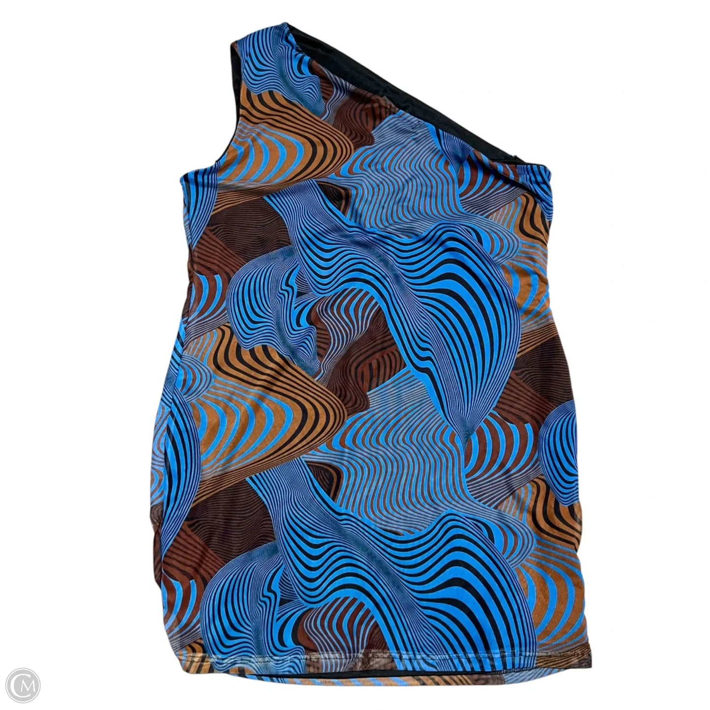 Dress Party Short By Pretty Little Thing In Blue & Brown, Size: 16