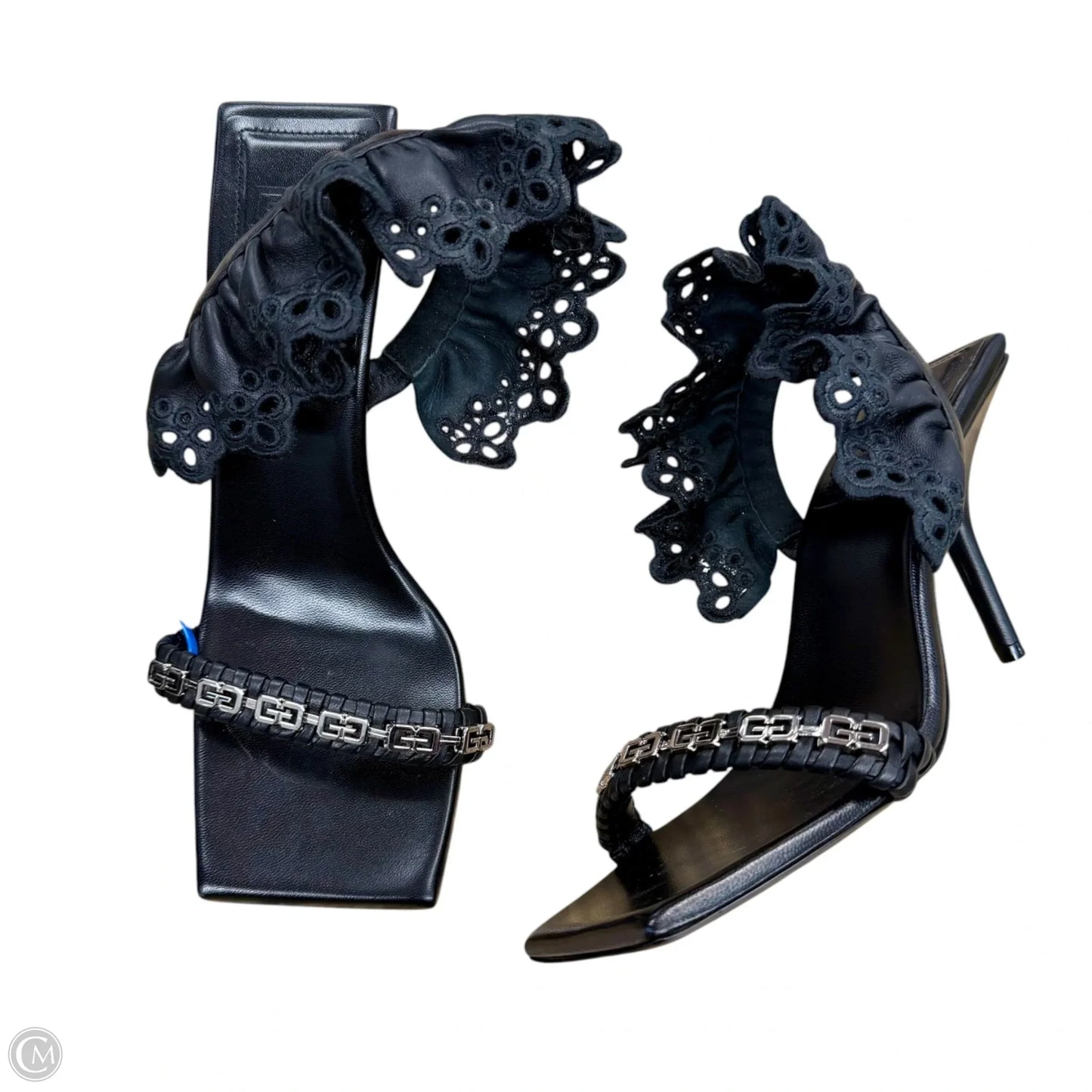 Sandals Luxury Designer By Givenchy In Black, Size: 9.5