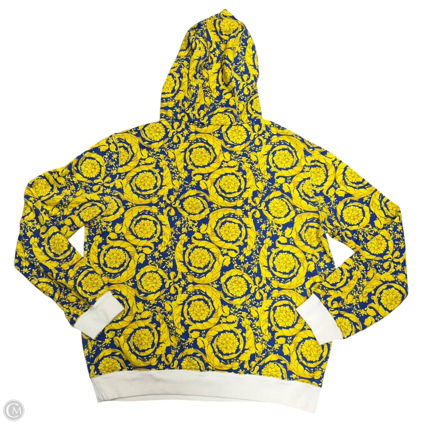 Sweatshirt Luxury Designer By Versace In Blue & Yellow, Size: Xl