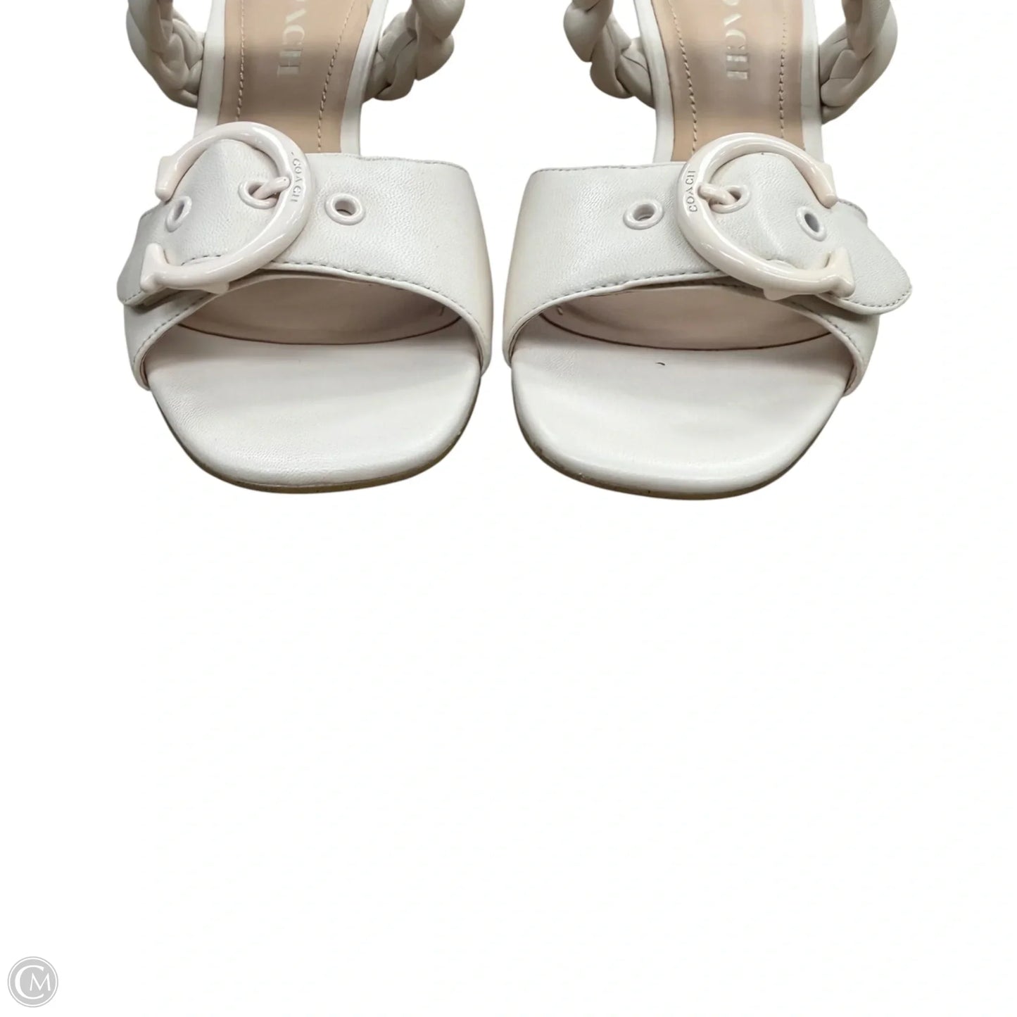 Sandals Designer By Coach In Ivory, Size: 5