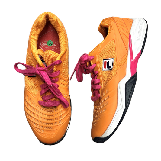 Shoes Athletic By Fila In Orange & Pink, Size: 8.5