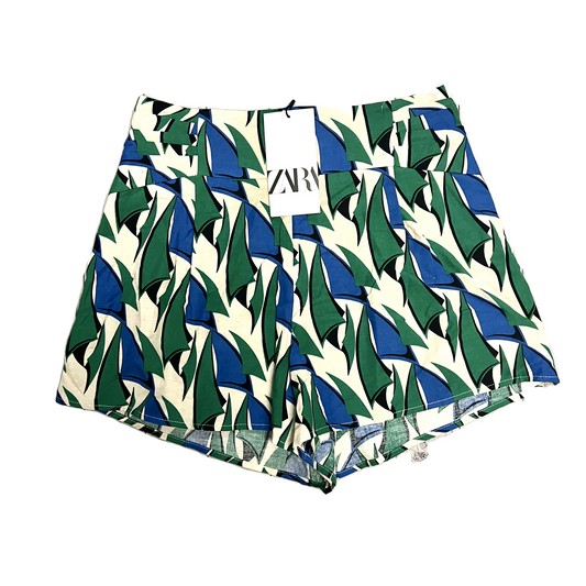 Shorts By Zara In Blue & Green, Size: Xs