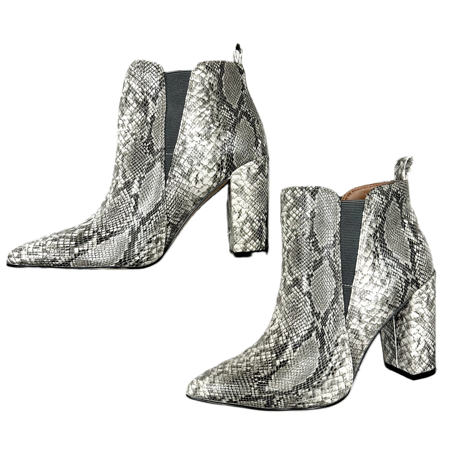 Boots Ankle Heels By Bcbgmaxazria In Snakeskin Print, Size: 7