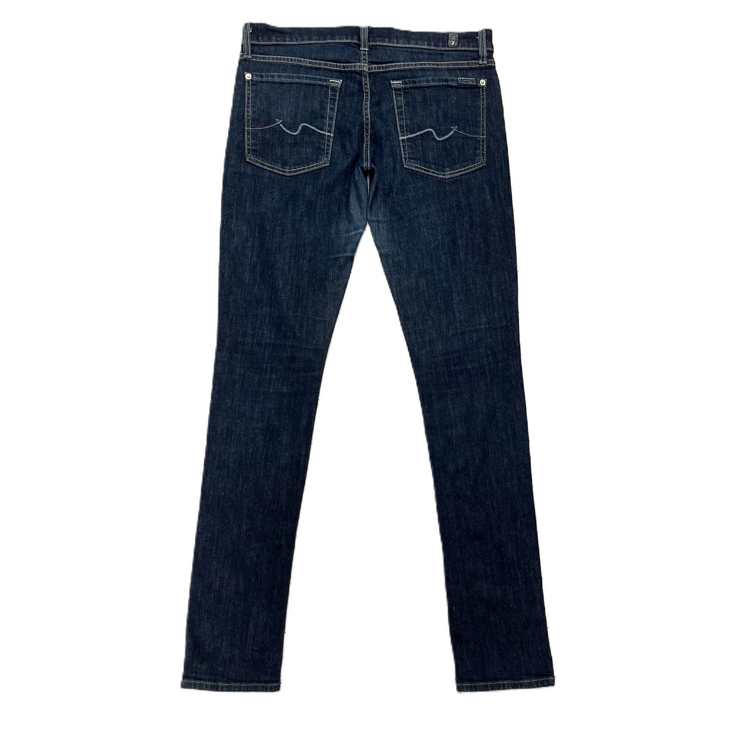 Jeans Skinny By 7 For All Mankind In Blue Denim, Size: 12