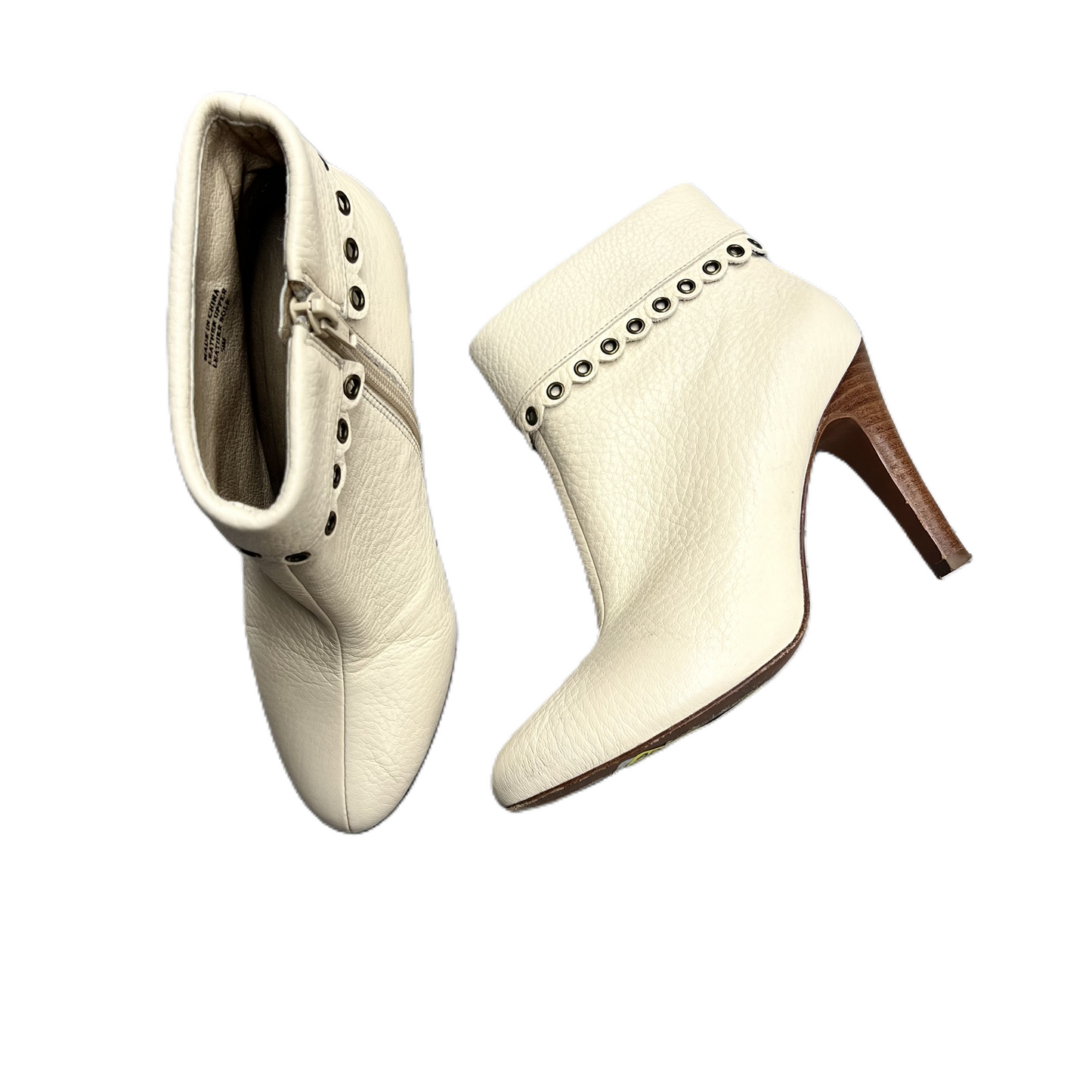 Boots Ankle Heels By Michael By Michael Kors In Cream, Size: 5.5