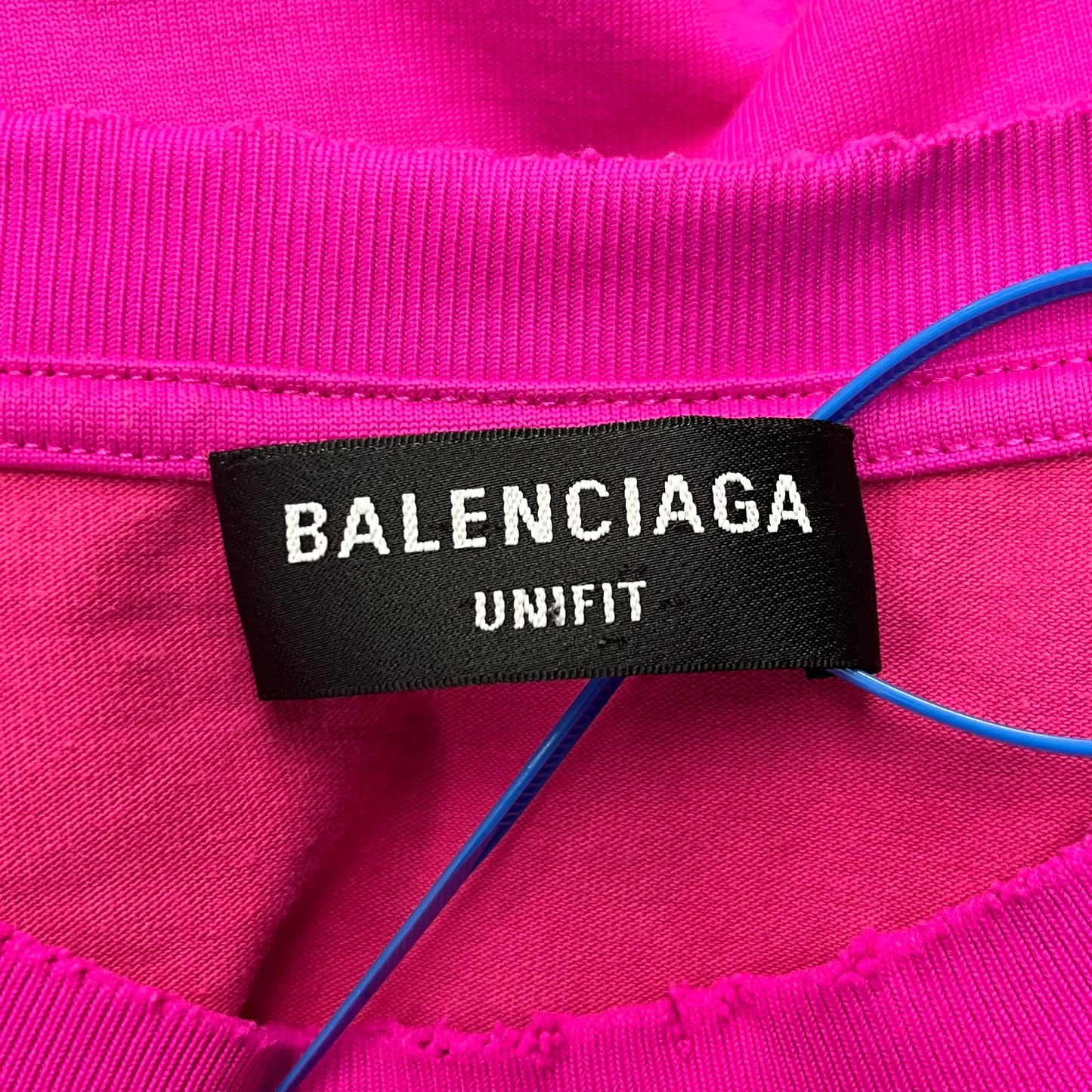 Top Short Sleeve Luxury Designer By Balenciaga In Black & Pink, Size: S