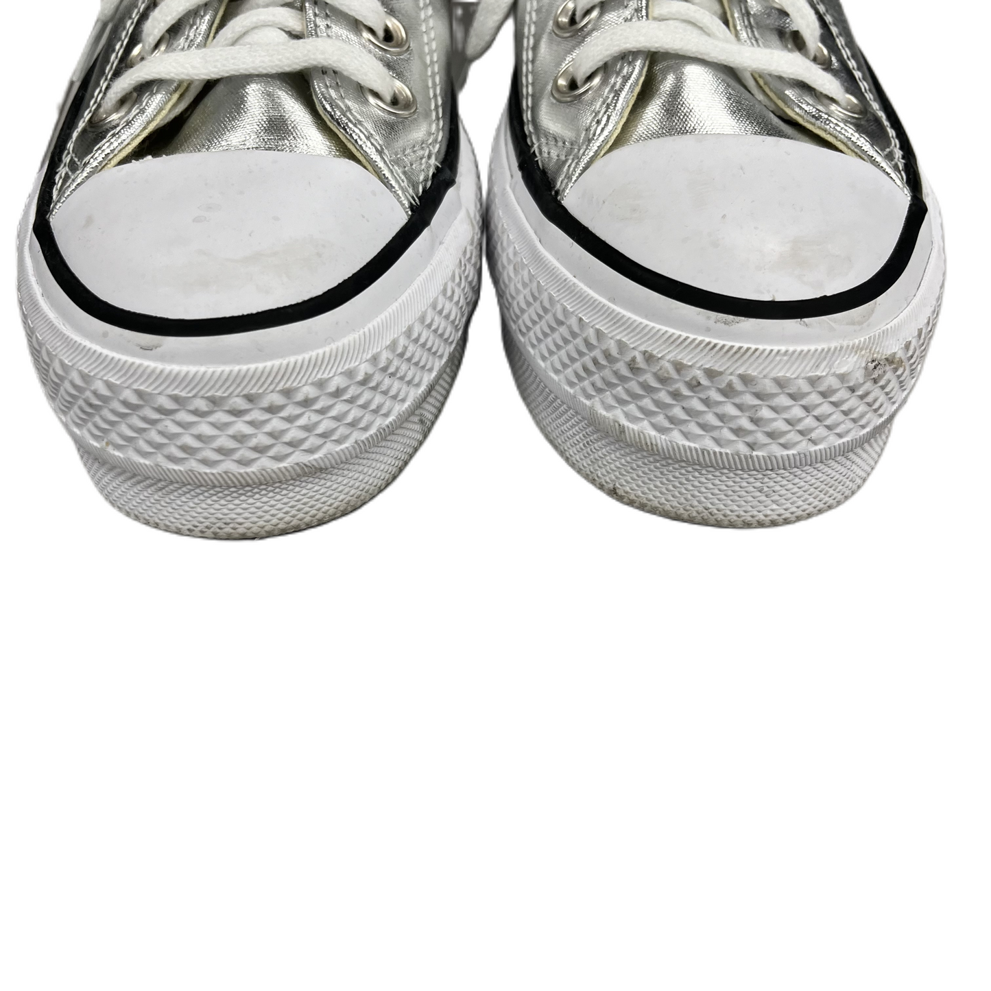 Silver Shoes Sneakers Platform By Converse, Size: 5.5