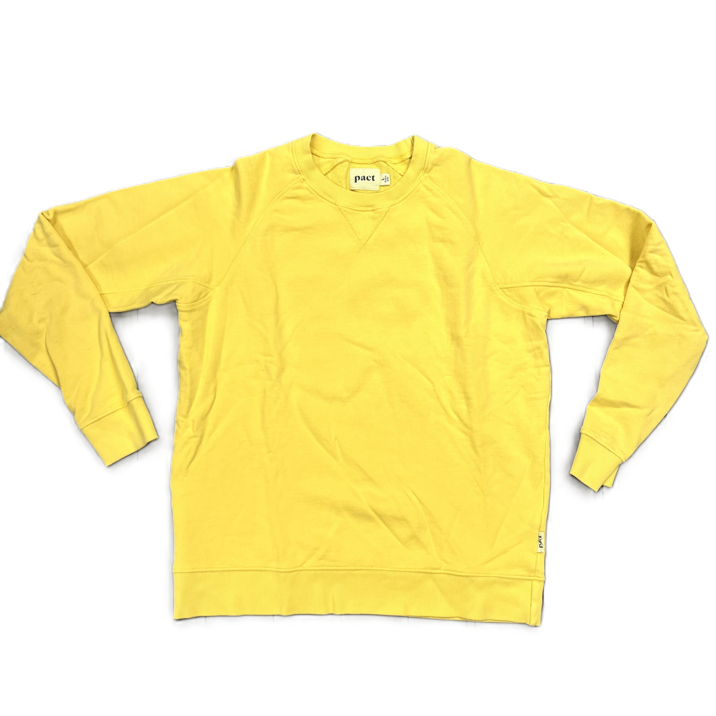 Sweatshirt Crewneck By Pact In Yellow, Size: L