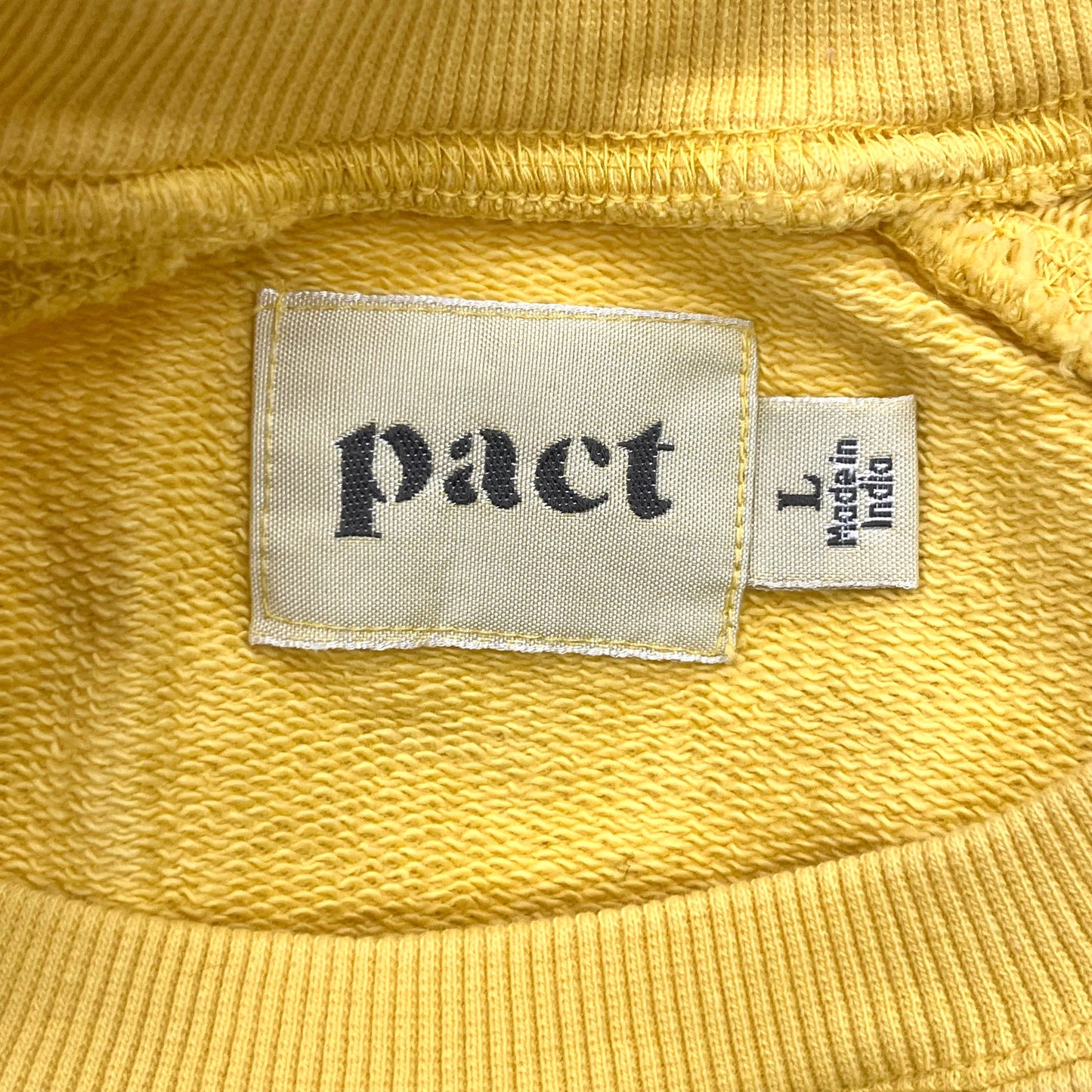 Sweatshirt Crewneck By Pact In Yellow, Size: L