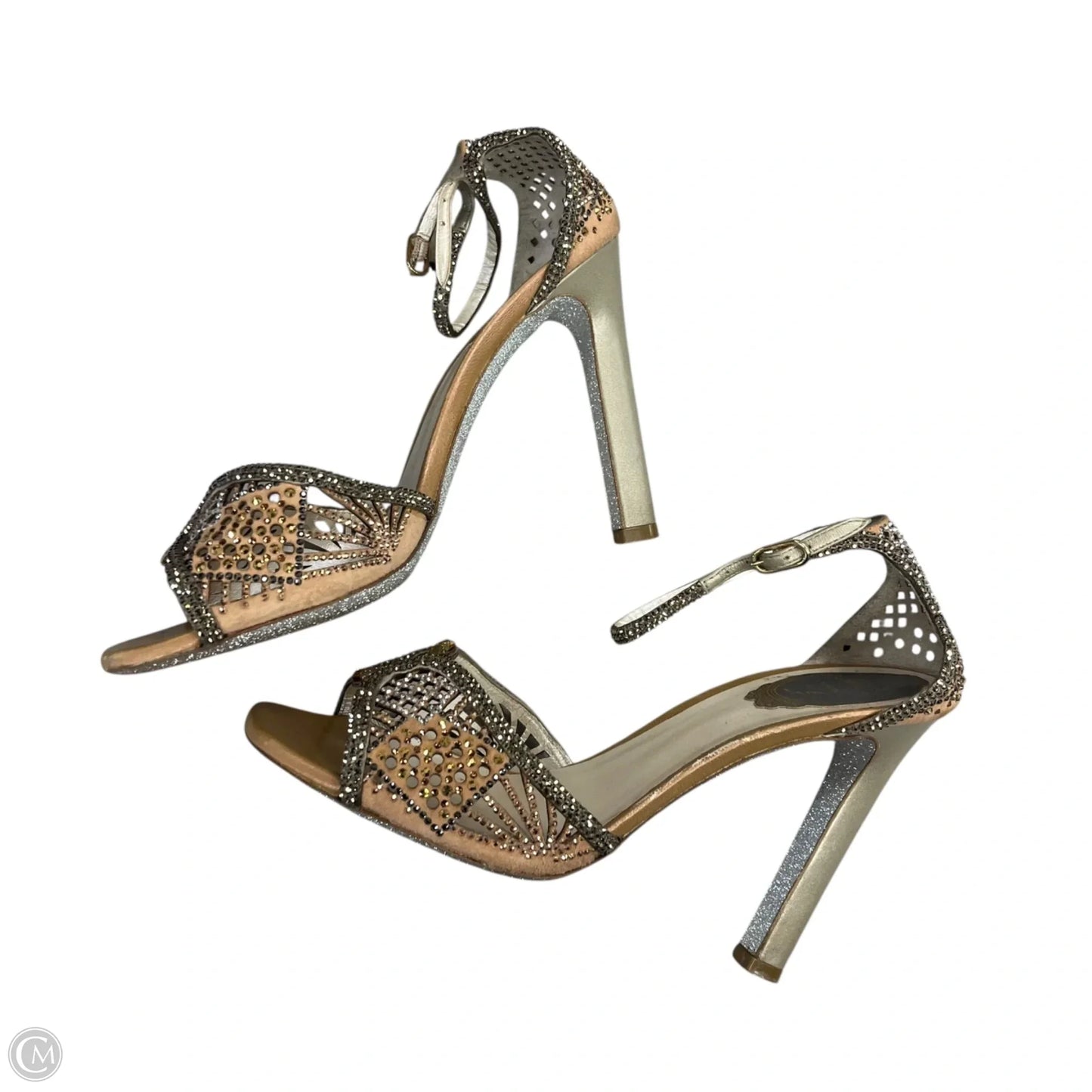 Shoes Heels Stiletto By Rene Caovilla In Taupe, Size: 7.5