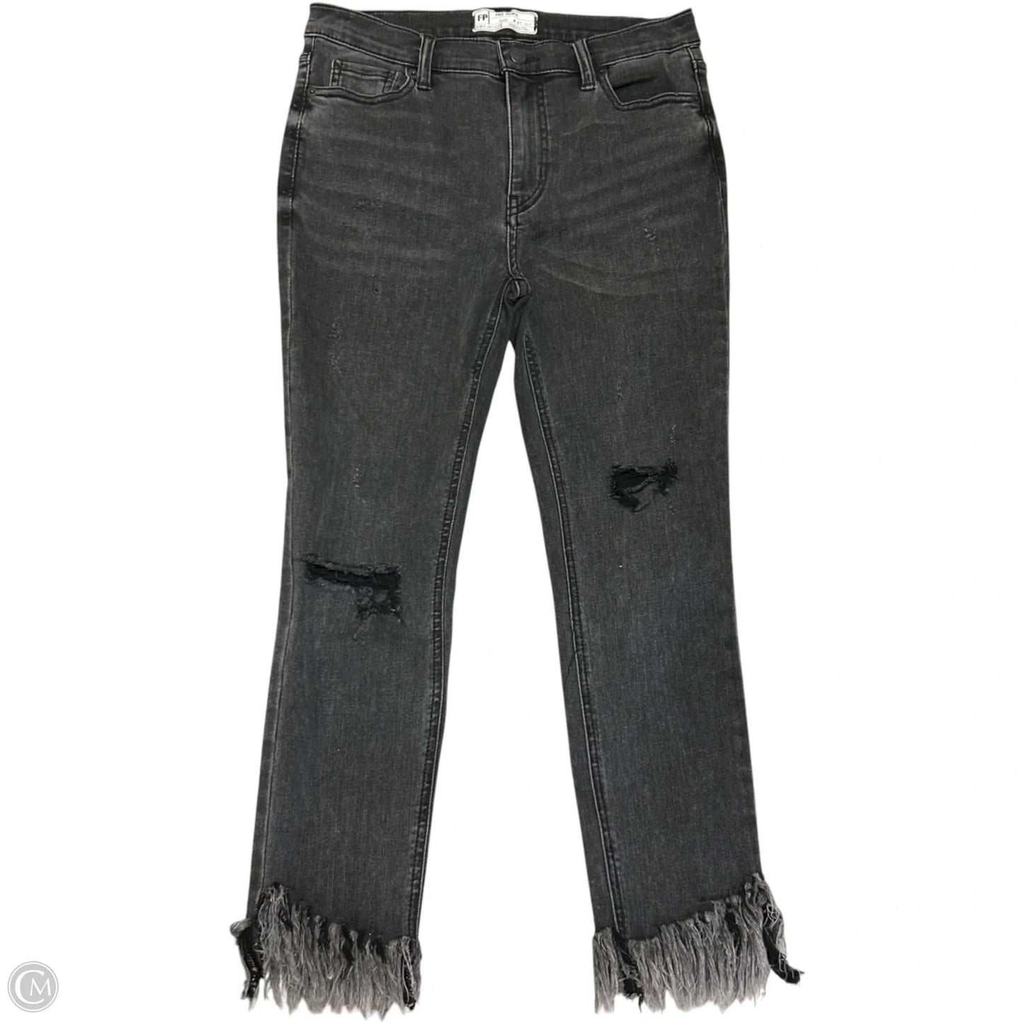 Pants Cropped By Free People In Black Denim, Size: 4