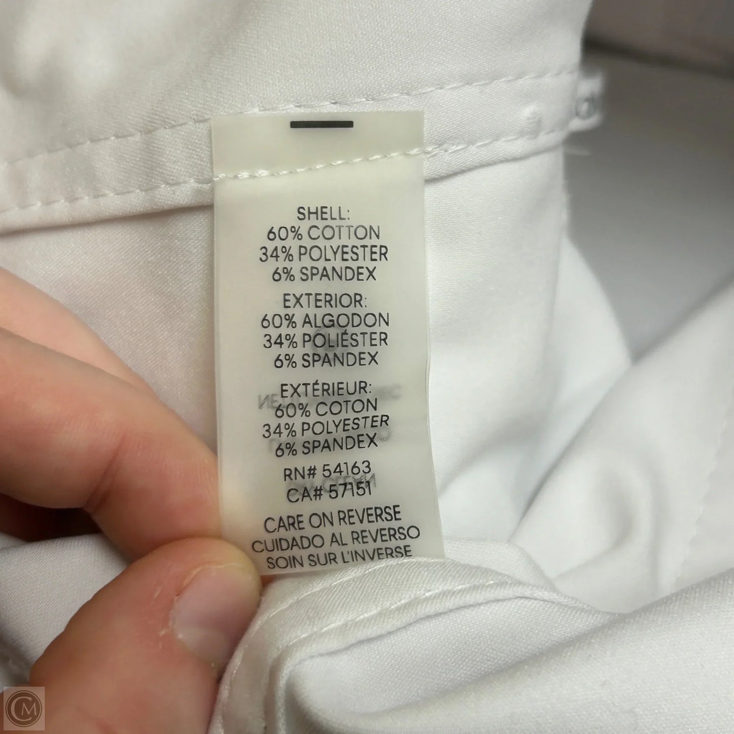 Jacket Other By Calvin Klein In White, Size: S