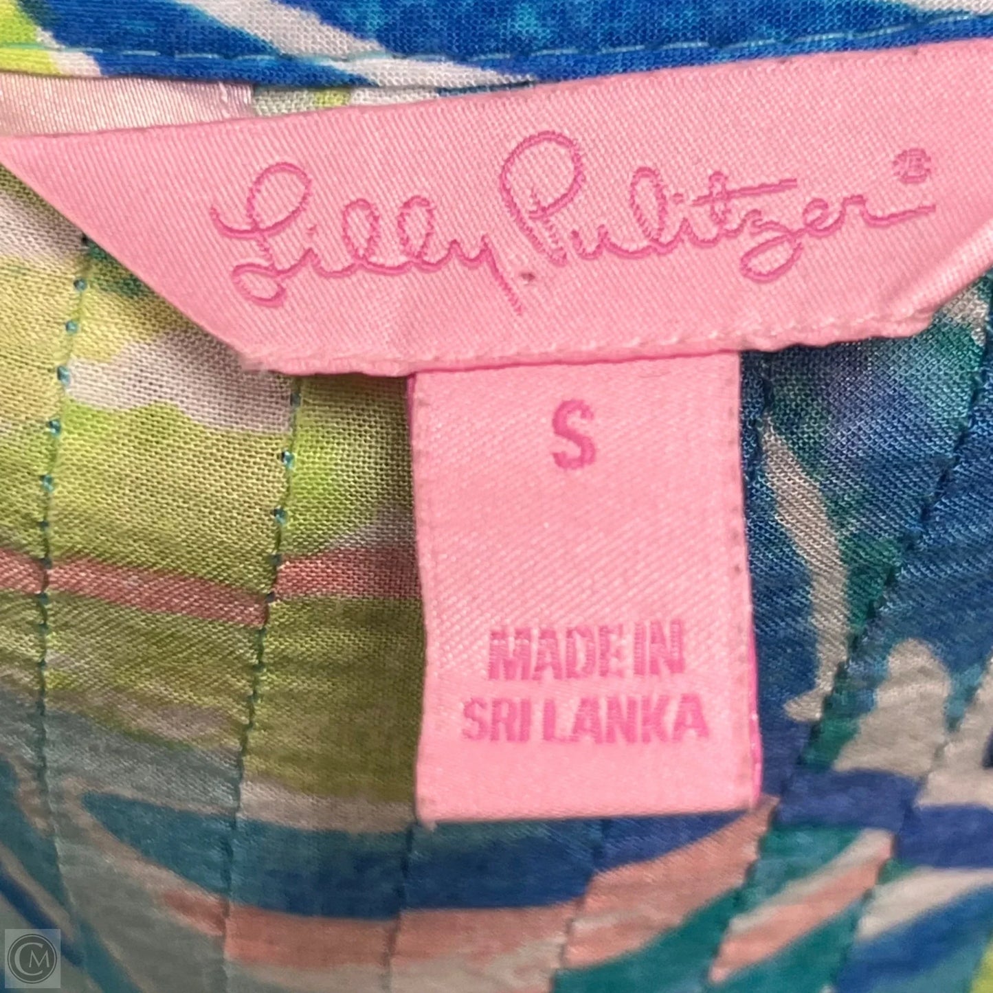 Top Long Sleeve Designer By Lilly Pulitzer In Blue & Green, Size: S
