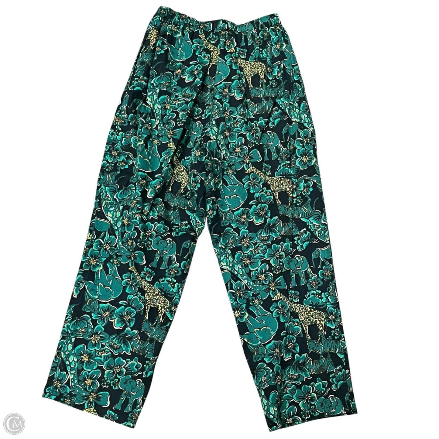 Pants Designer By Lilly Pulitzer In Green & Yellow, Size: M