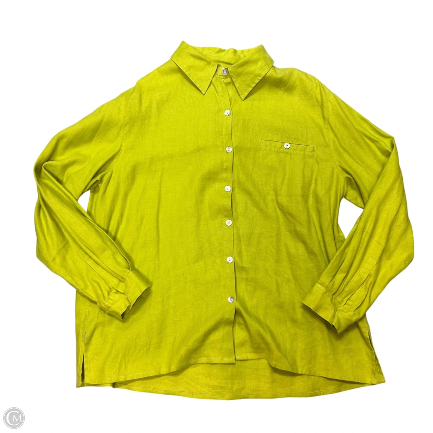 Top Long Sleeve By Chicos In Green, Size: L