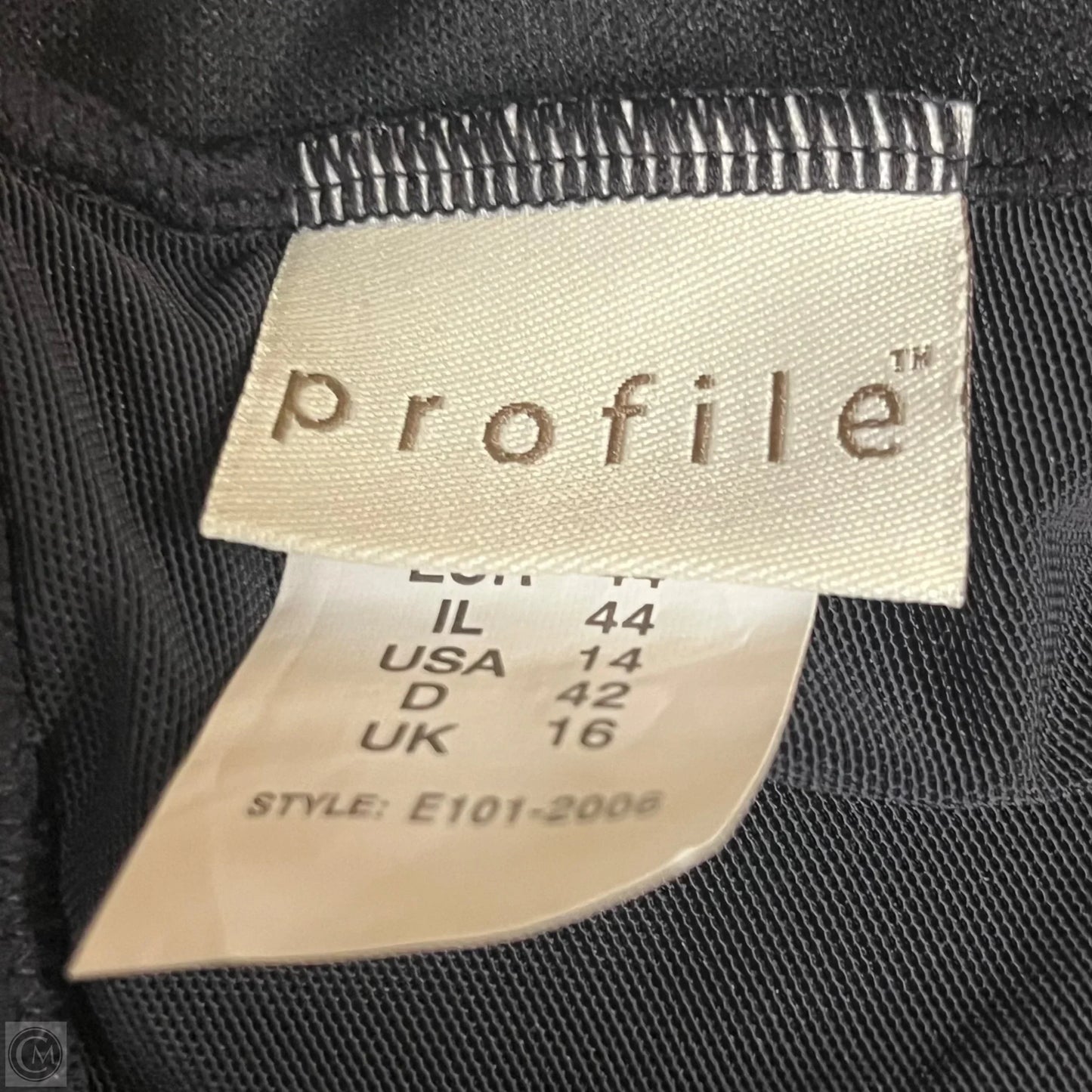 Swimsuit By Profile In Black & Blue, Size: L