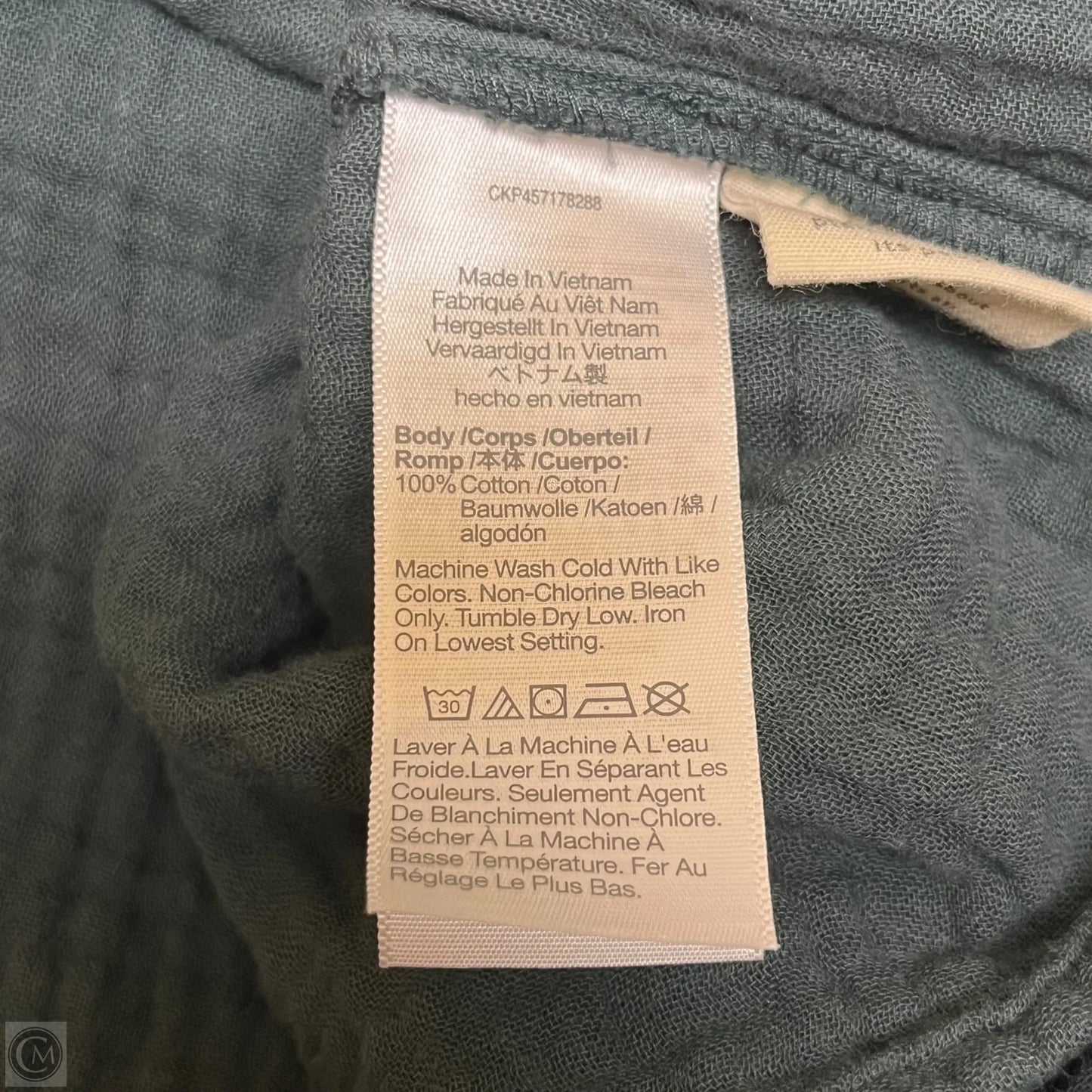 Top Long Sleeve By Madewell In Green, Size: Xs