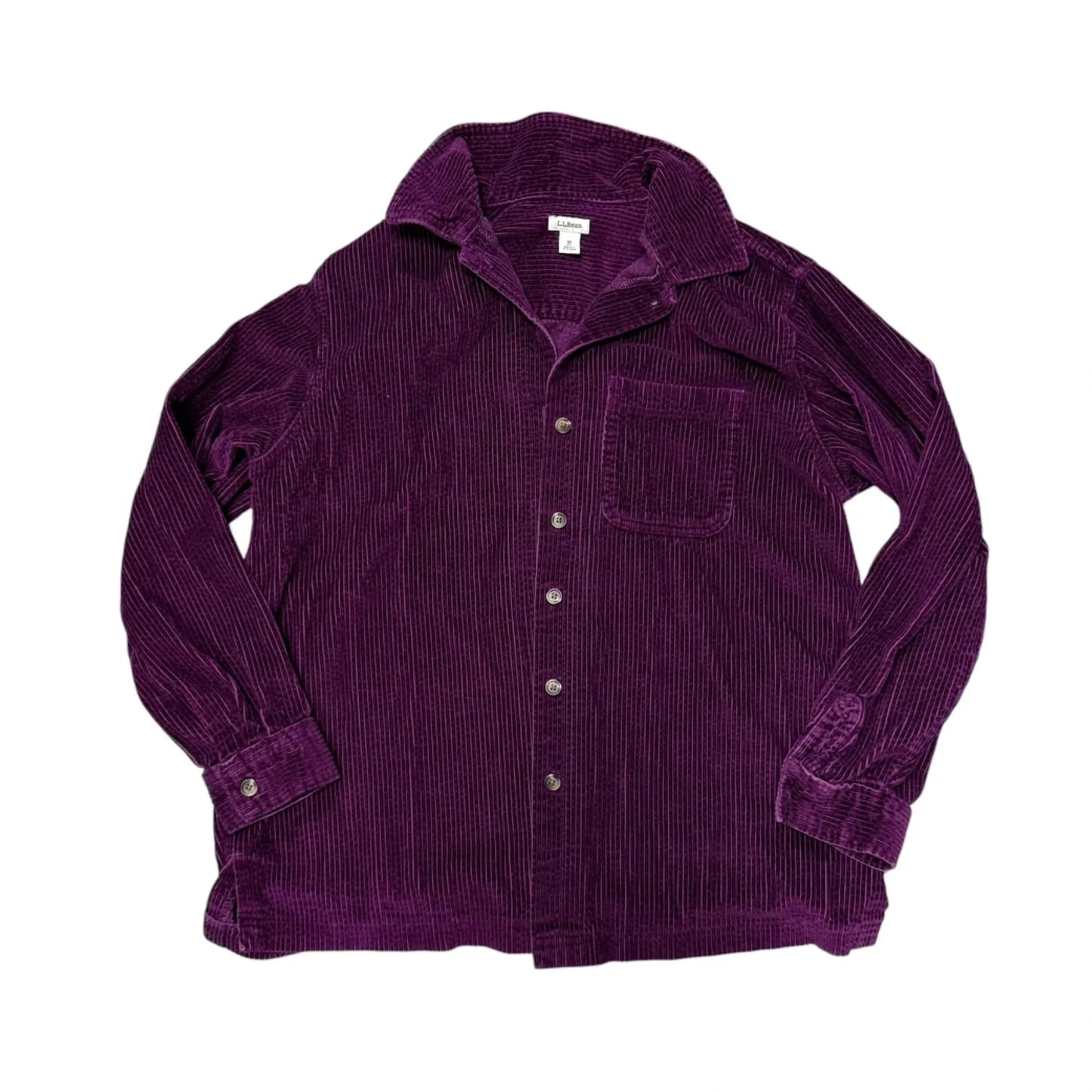 Jacket Shirt By L.l. Bean In Purple, Size: M