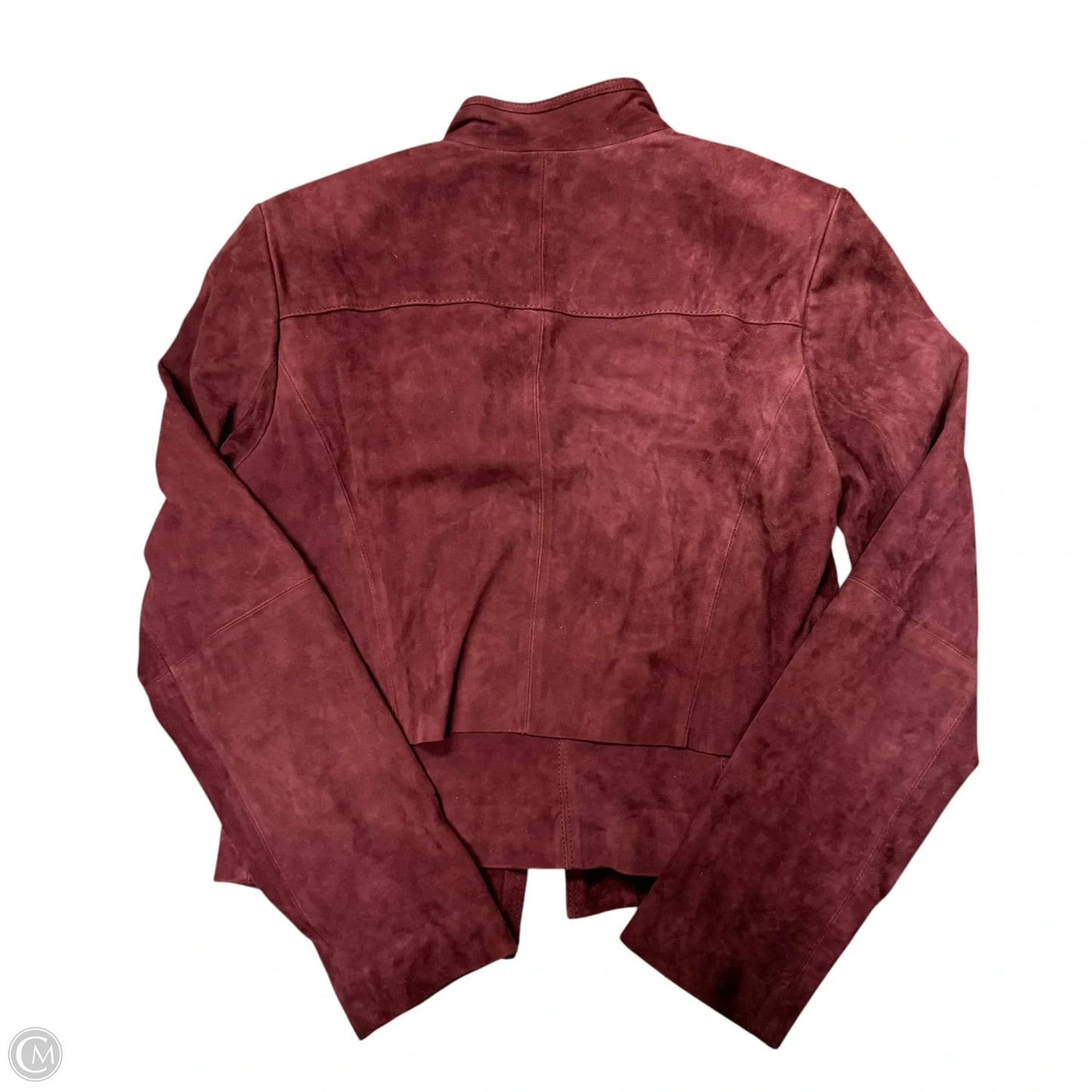 Jacket Leather By White House Black Market In Maroon, Size: S