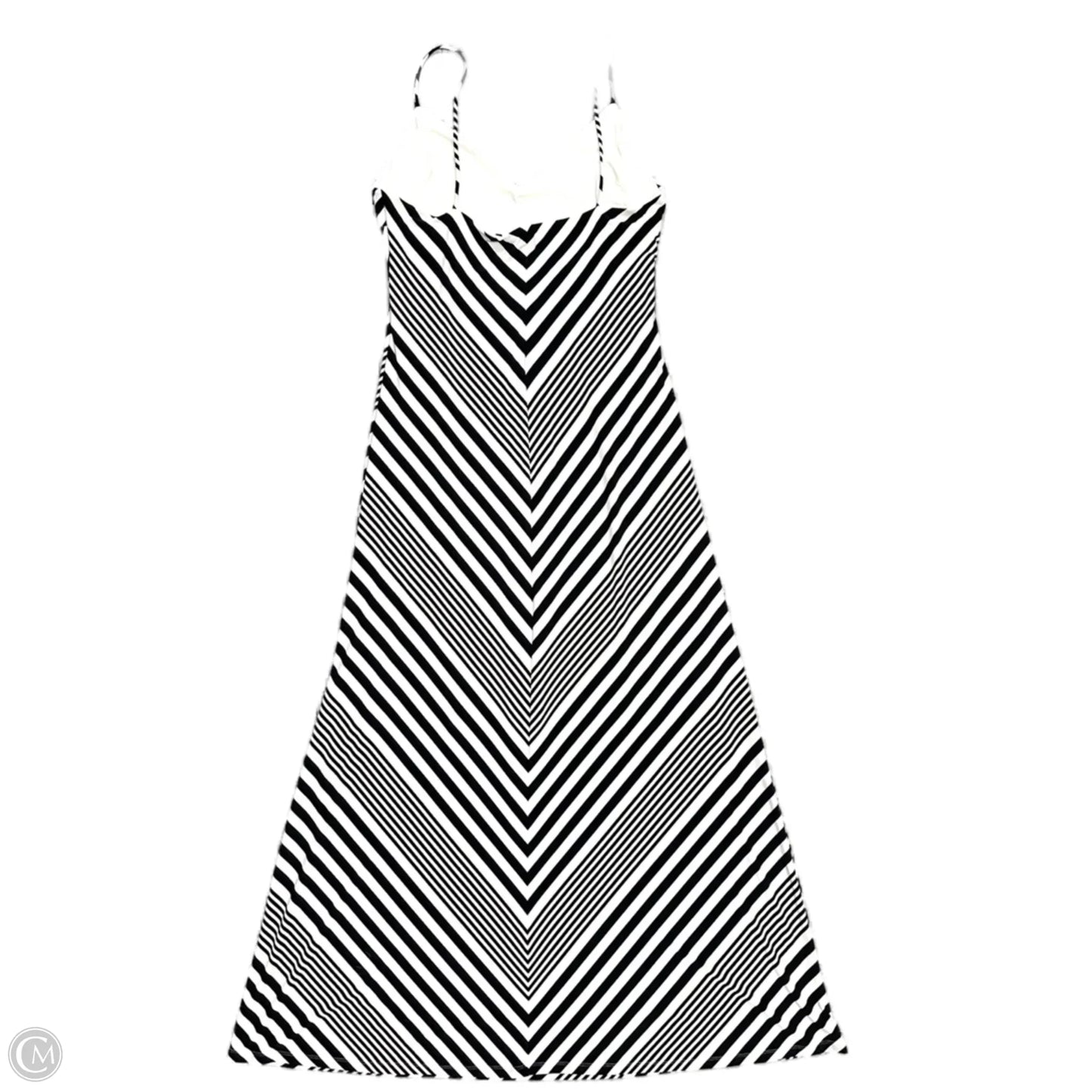 Dress Casual Maxi By Lauren By Ralph Lauren In Black & White, Size: L