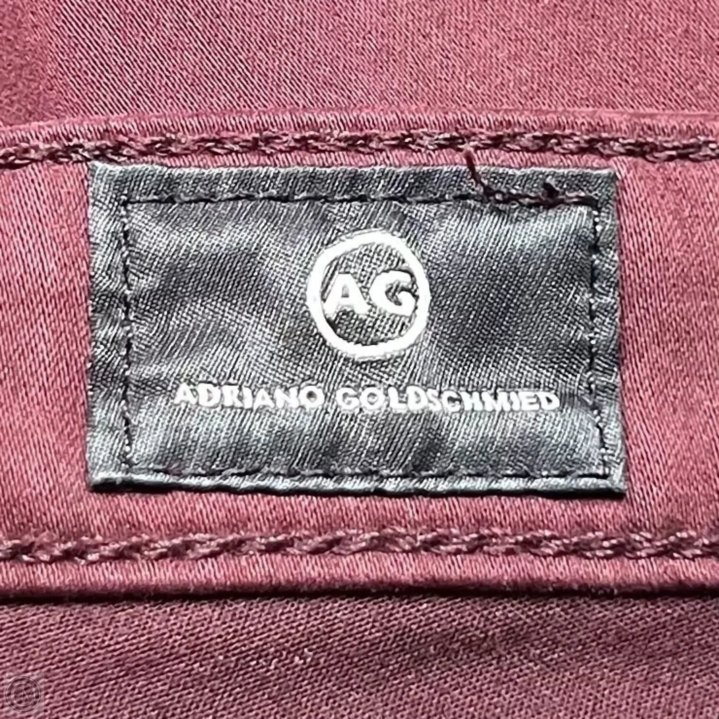 Jeans Skinny By Adriano Goldschmied In Maroon, Size: 2