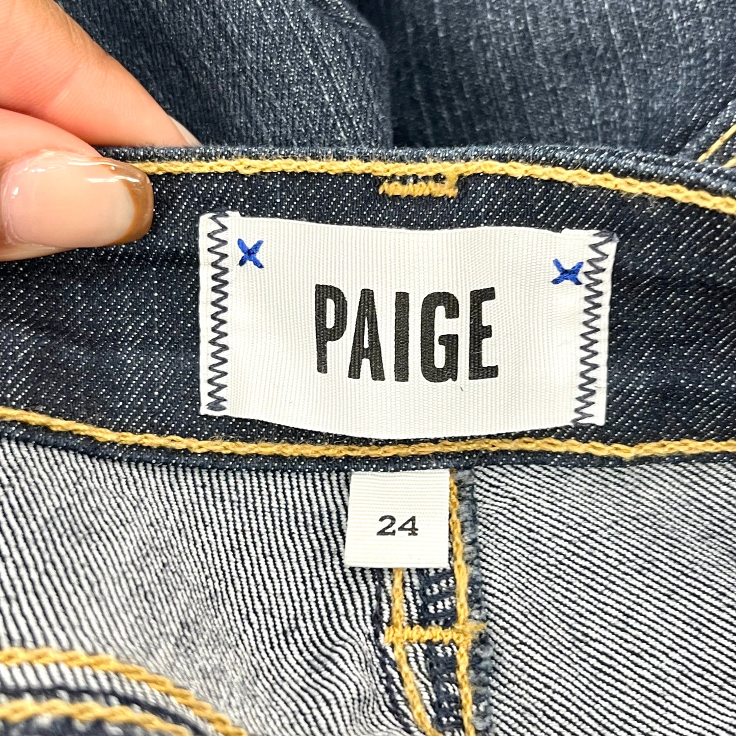 Jeans Boot Cut By Paige In Blue, Size: 0