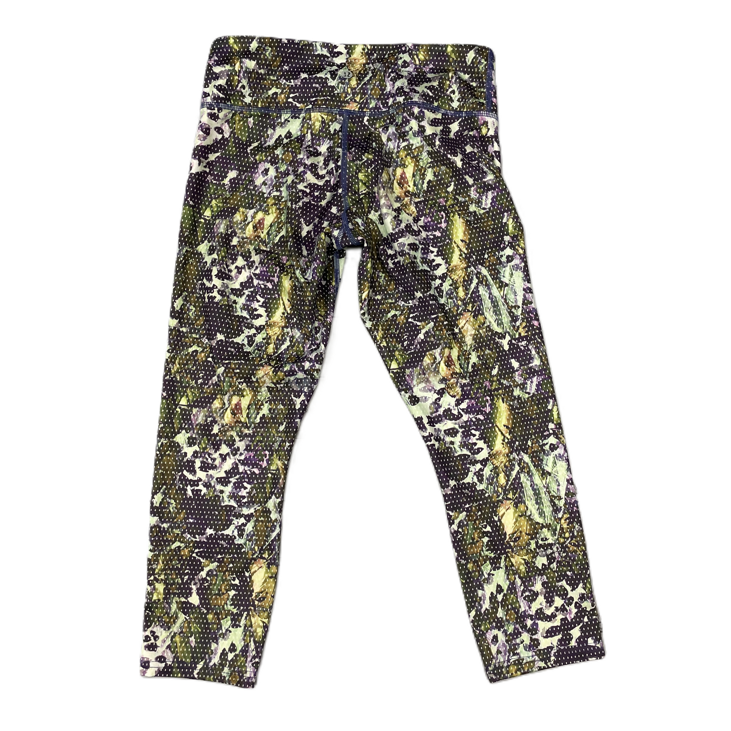 Athletic Capris By Lululemon In Green & Purple, Size: 6