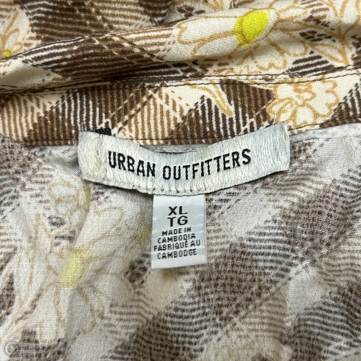 Dress Casual Midi By Urban Outfitters In Brown & Cream, Size: Xl